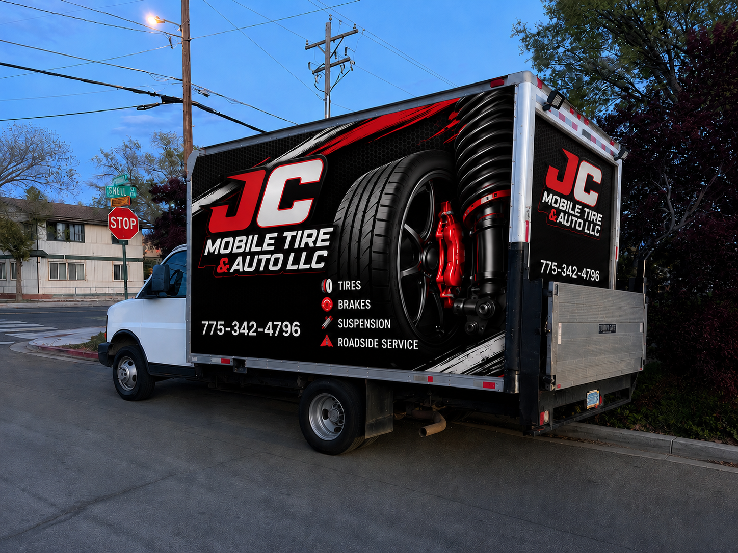 JC Mobile Tire & Auto LLC service truck